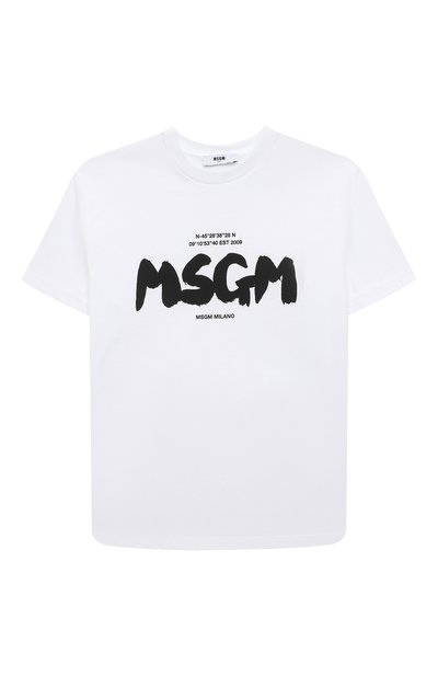 Хлопковая футболка MSGM KIDS, арт. F3MSJBTH200, фото 1