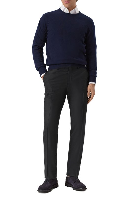 Шерстяные брюки Stefano Ricci M1T0220000/W610 Чёрный  M1T0220000/W610 Фото 2