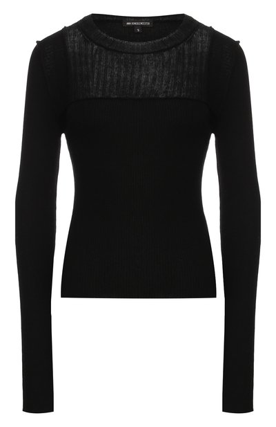 Женский пуловер из хлопка и кашемира ANN DEMEULEMEESTER, арт. 1901-2600-P-252-099
