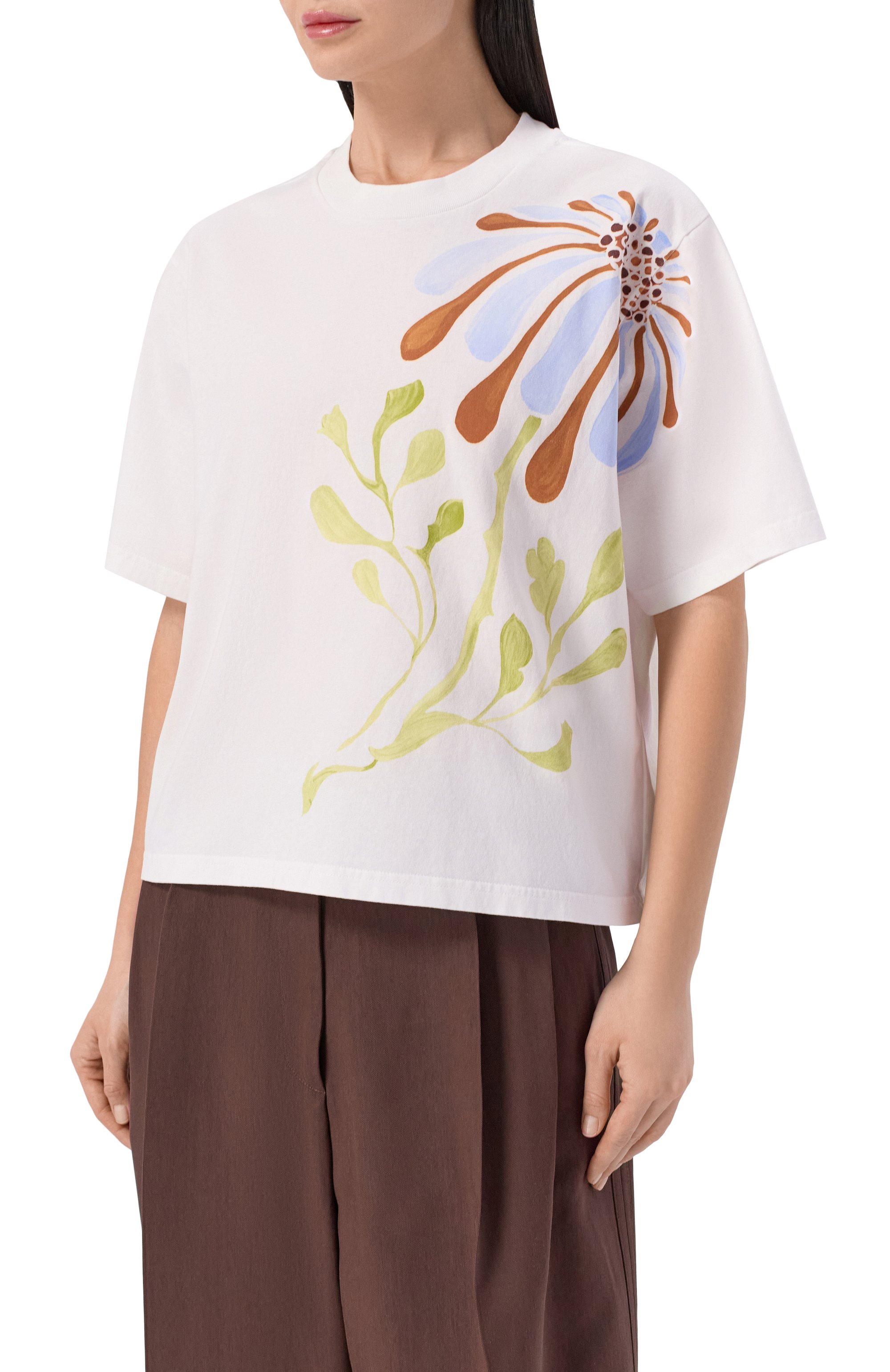 Хлопковая футболка DOROTHEE SCHUMACHER белого цвета по цене 21700 руб., арт. 423601, фото 3 Хлопковая футболка DOROTHEE SCHUMACHER, арт. 423601, фото 3