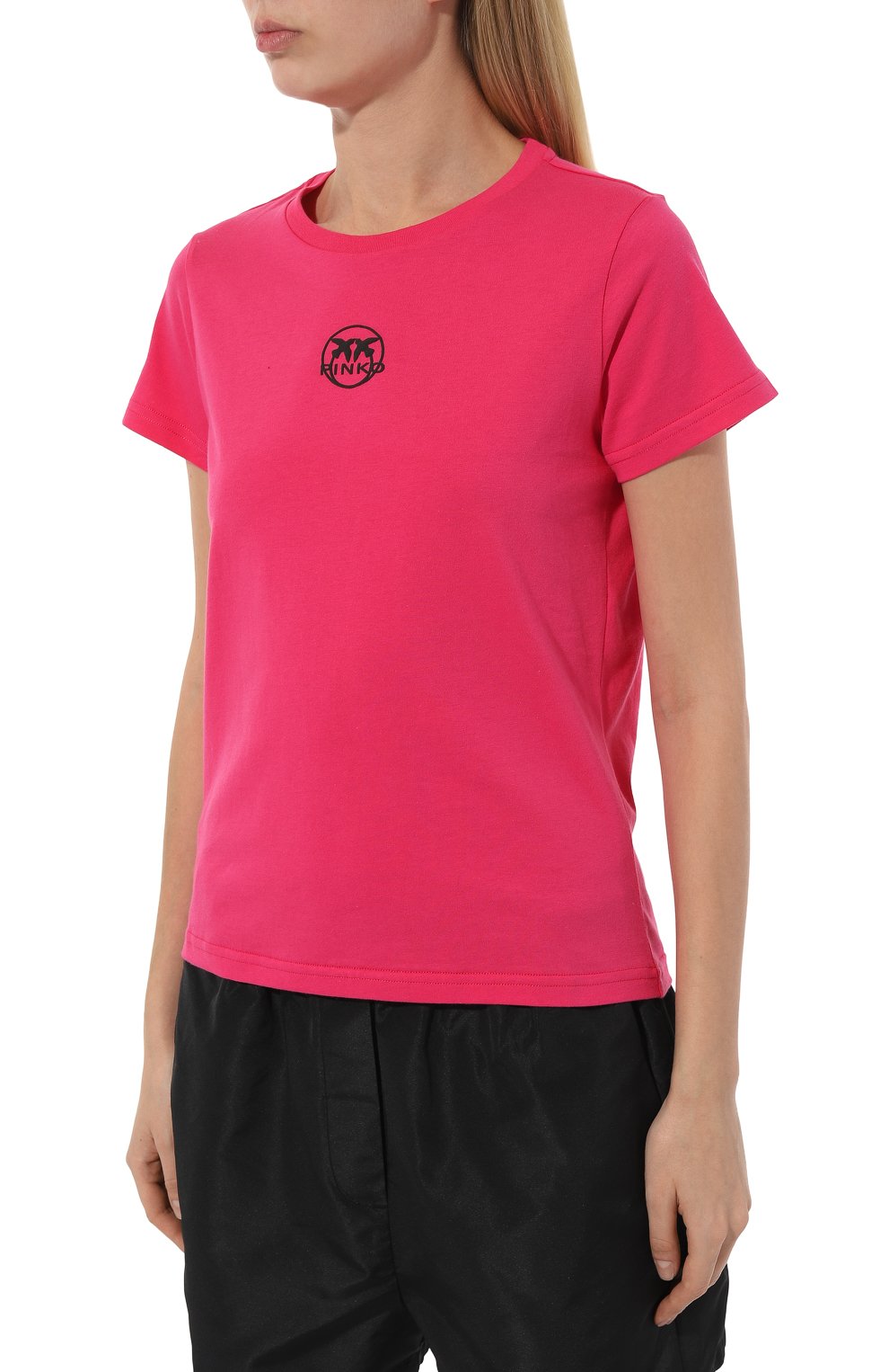 Хлопковая футболка PINKO, арт. 100355/A0K0, фото 3