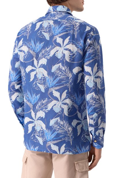 Рубашка из хлопка и льна KITON, арт. UMCNERH0928305, фото 4