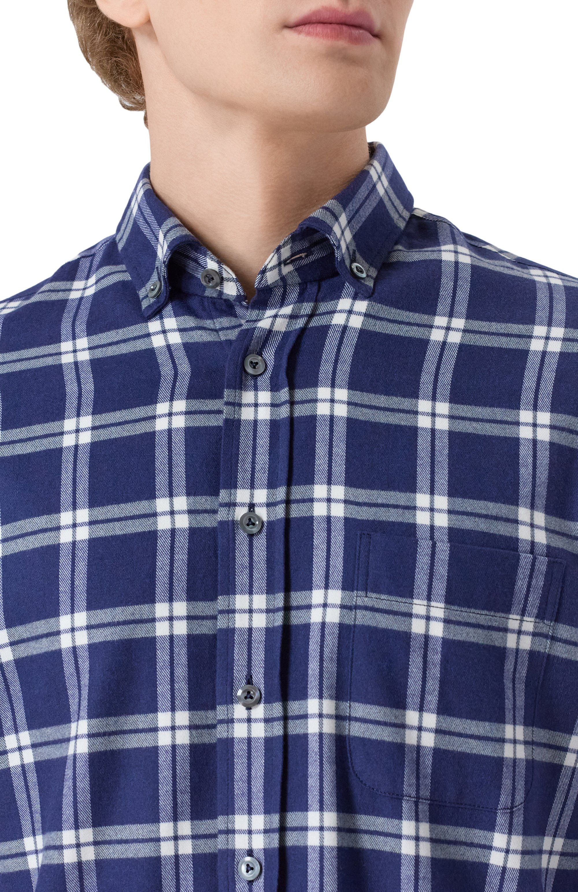 Рубашка из хлопка и лиоцелла VAN LAACK темно-синего цвета по цене 42500 руб., арт. VL-R0Y-PSFK/156631, фото 5 Рубашка из хлопка и лиоцелла VAN LAACK, арт. VL-R0Y-PSFK/156631, фото 5