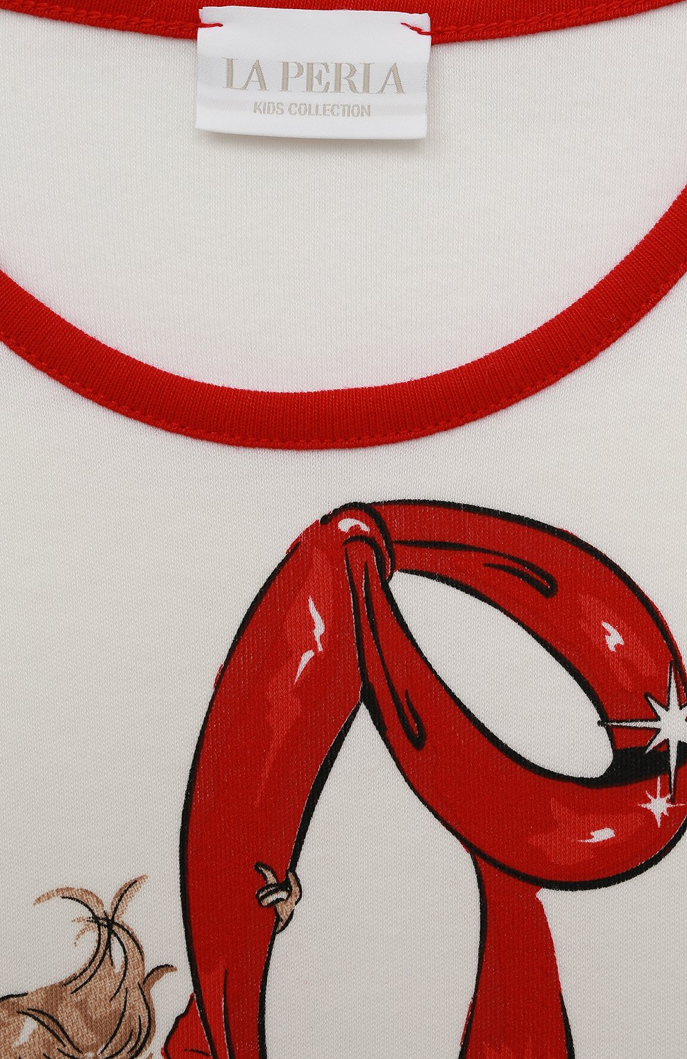 Хлопковая пижама LA PERLA красного цвета по цене 16700 руб., арт. 54951/8A-14A, фото 6 Хлопковая пижама LA PERLA, арт. 54951/8A-14A, фото 6