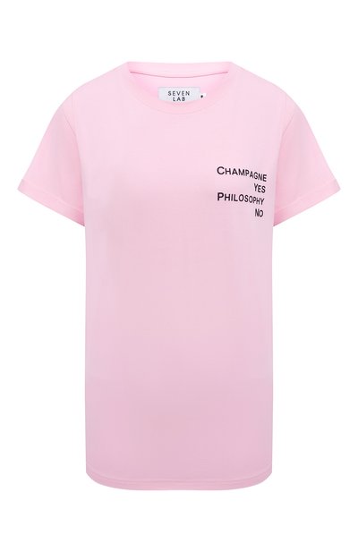 Женская хлопковая футболка SEVEN LAB, арт. T20-CYPN pink