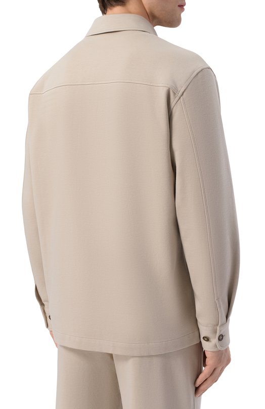 Хлопковая рубашка 12 STOREEZ 136580 Бежевый  136580 Фото 4