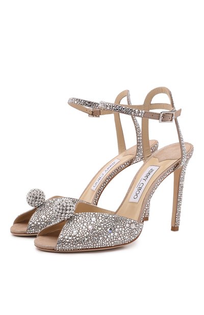 Женские кожаные босоножки sacora 100 JIMMY CHOO, арт. SAC0RA 100/PHZ
