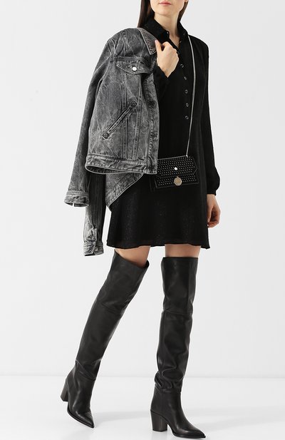 Кожаные ботфорты daenerys на устойчивом каблуке GIANVITO ROSSI черного цвета по цене 180500 руб., арт. G80653.70CU0.PL0NER0, фото 2 Кожаные ботфорты daenerys на устойчивом каблуке GIANVITO ROSSI, арт. G80653.70CU0.PL0NER0, фото 2