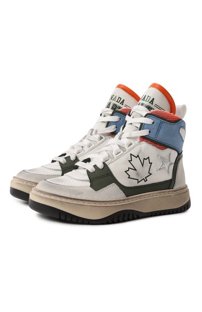 Кожаные кеды DSQUARED2, арт. 80241/VAR2/28-35