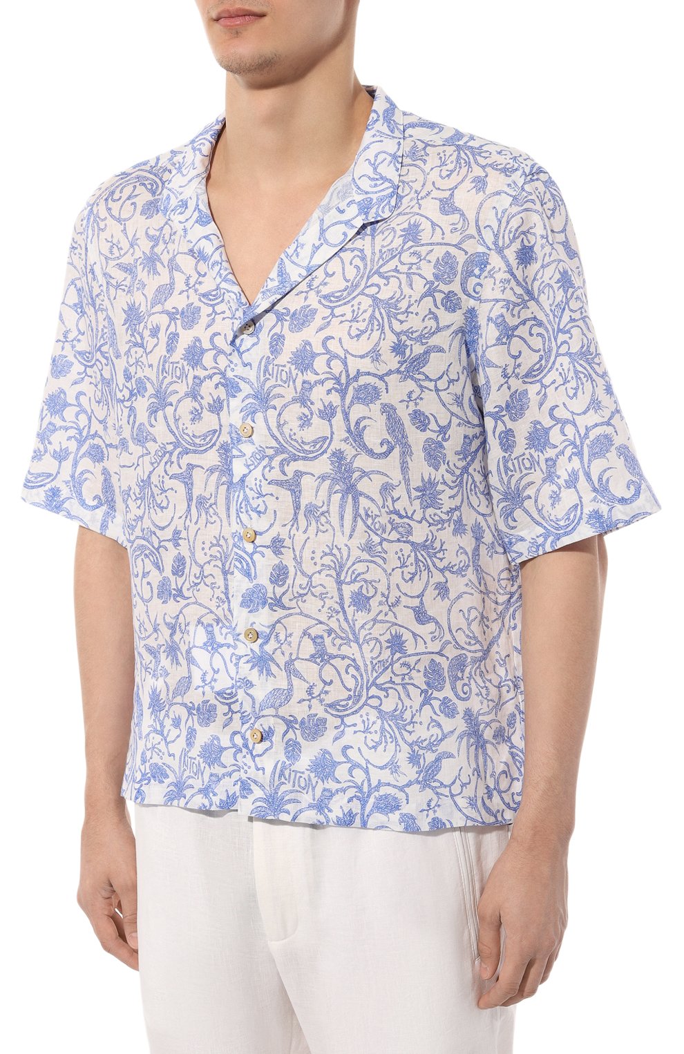 Льняная рубашка KITON, арт. UMC024H08902, фото 3