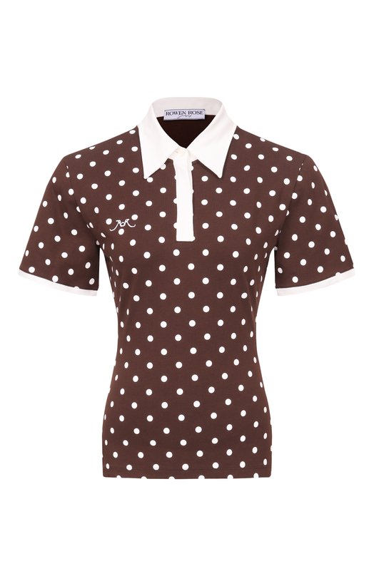 Хлопковое поло ROWEN ROSE RR_J111 Коричневый RR_J111