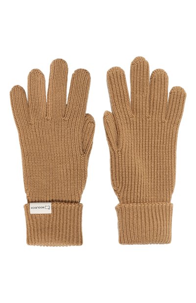 Шерстяные перчатки WOOLRICH бежевого цвета по цене 8330 руб., арт. CFW0AC0168MR/UF0663, фото 2 Шерстяные перчатки WOOLRICH, арт. CFW0AC0168MR/UF0663, фото 2
