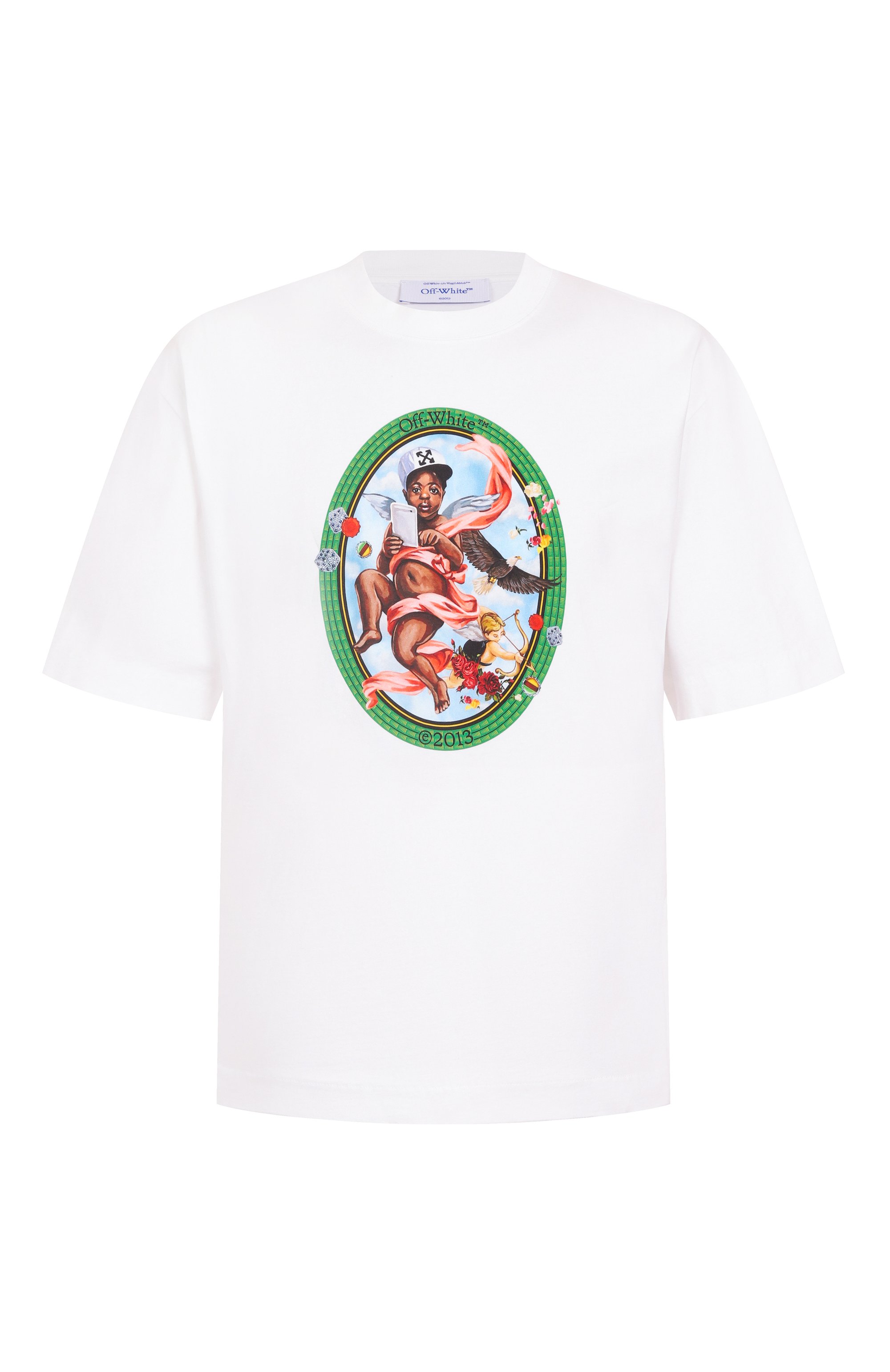 Хлопковая футболка OFF-WHITE, арт. 0MAA120S25JER002, фото 1