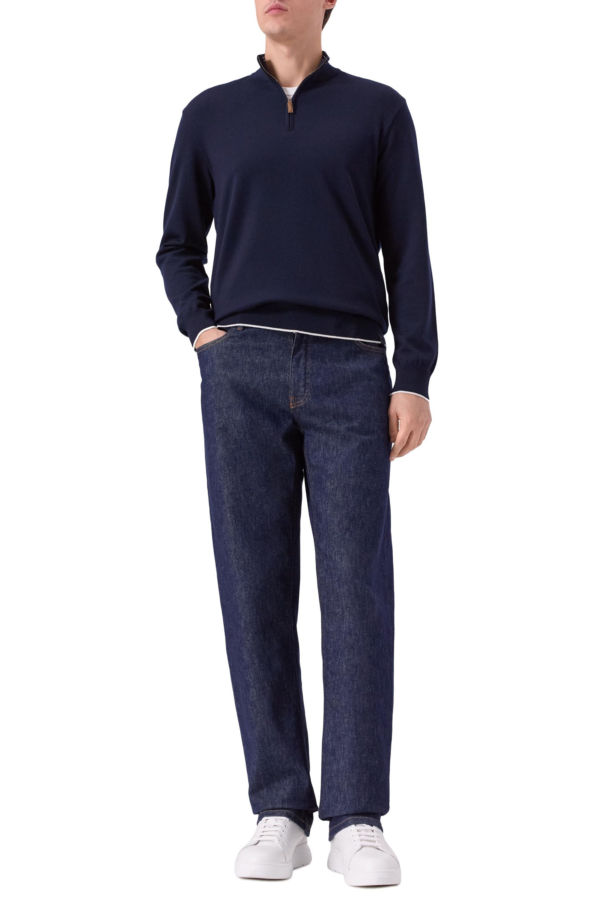 Джемпер из шерсти и кашемира PAUL&SHARK темно-синего цвета по цене 98950 руб., арт. 15311148/3XL, фото 2 Джемпер из шерсти и кашемира PAUL&SHARK, арт. 15311148/3XL, фото 2