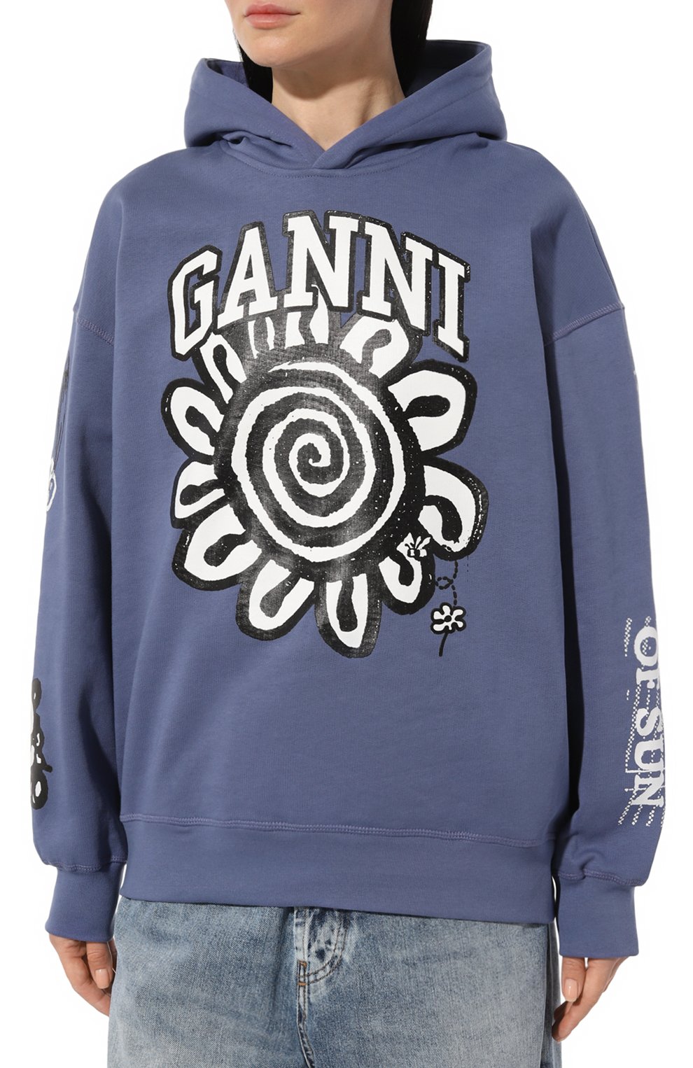 Хлопковое худи GANNI, арт. T3775, фото 3