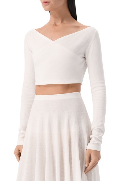 Хлопковый топ ALAIA, арт. AA9H1508AAK210, фото 3