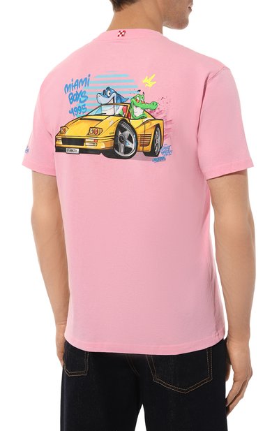 Хлопковая футболка MC2 SAINT BARTH розового цвета по цене 9795 руб., арт. STBM TSHIRT MAN/TSHM001/02203B, фото 4 Хлопковая футболка MC2 SAINT BARTH, арт. STBM TSHIRT MAN/TSHM001/02203B, фото 4