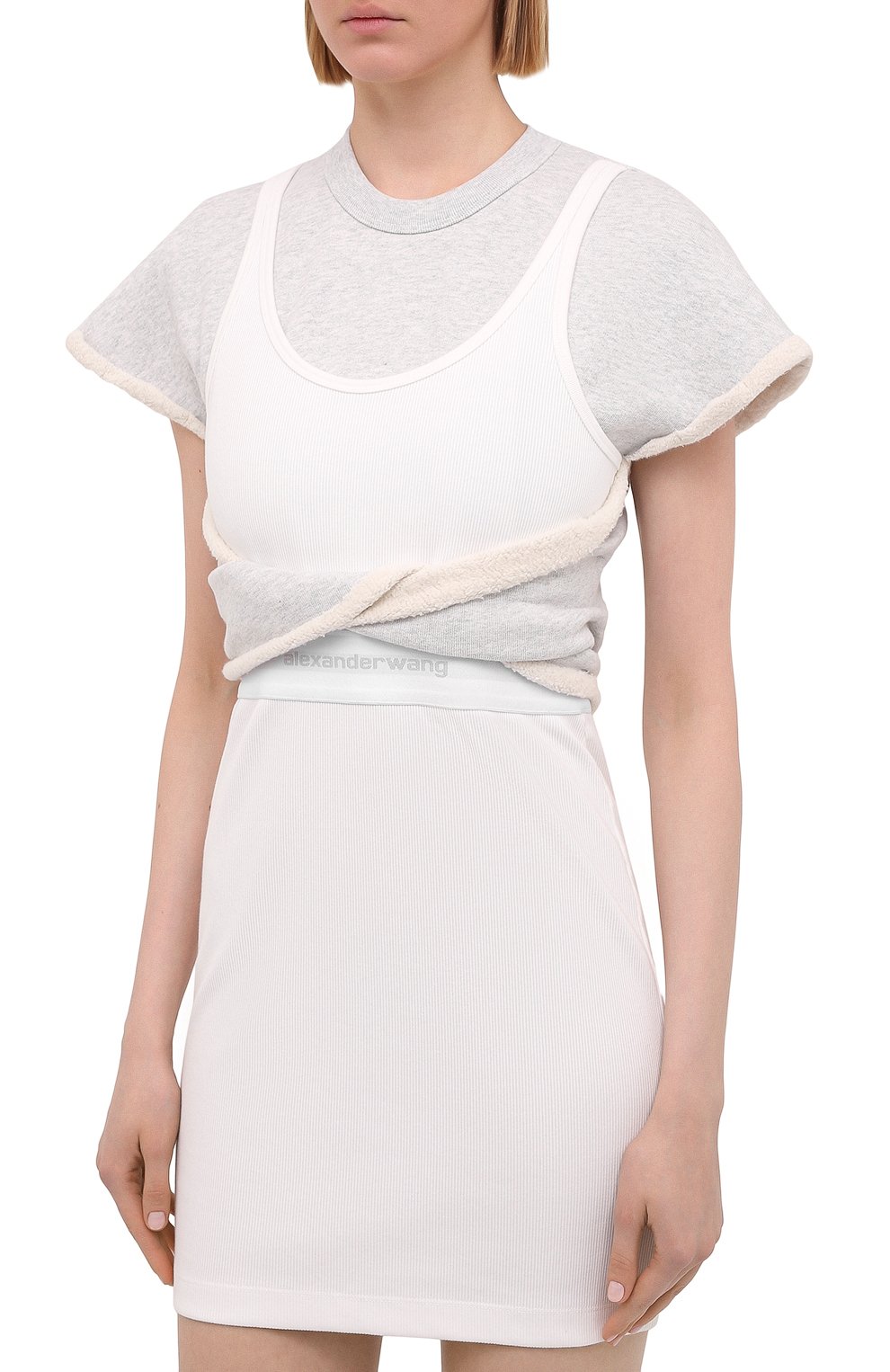 Платье ALEXANDERWANG.T серого цвета по цене 45150 руб., арт. 4CC2216125, фото 3 Платье ALEXANDERWANG.T, арт. 4CC2216125, фото 3