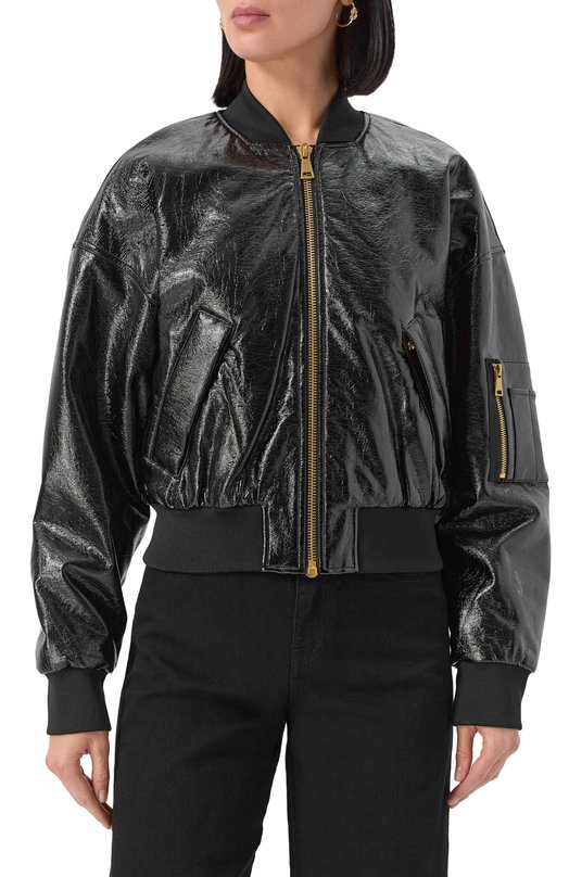 Бомбер из экокожи Versace Jeans Couture 79HASD08/CQ16D Чёрный  79HASD08/CQ16D Фото 3