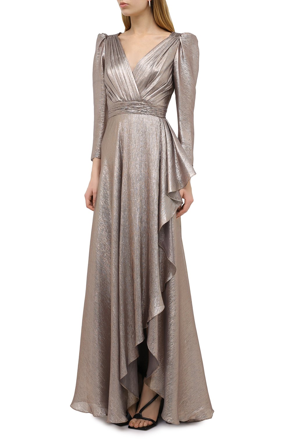 Шелковое платье ZUHAIR MURAD золотого цвета по цене 446500 руб., арт. DRP20012/CHLU003, фото 3 Шелковое платье ZUHAIR MURAD, арт. DRP20012/CHLU003, фото 3