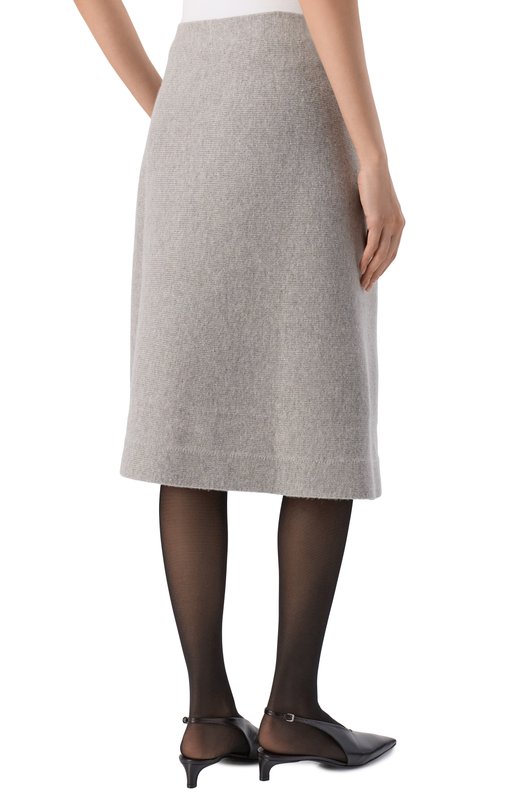 Юбка из шерсти и хлопка Jil Sander J02MA0310/J14804 Серый  J02MA0310/J14804 Фото 4