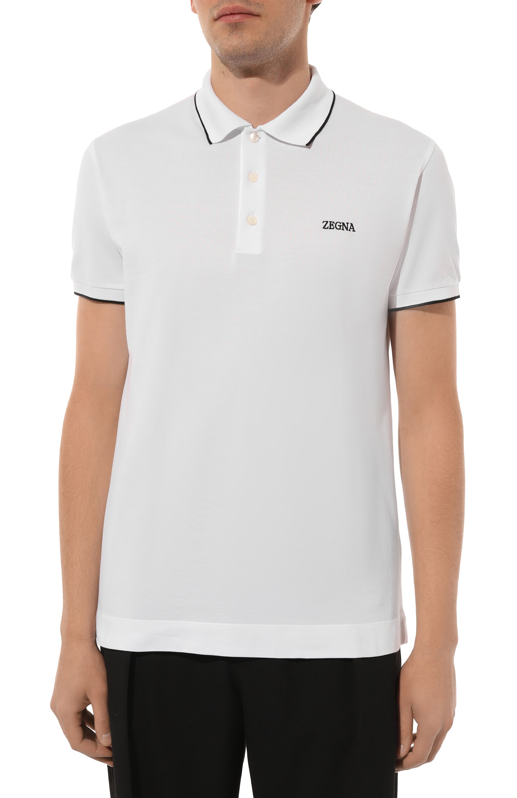 Хлопковое поло ZEGNA, арт. E7358A5/B746, фото 3
