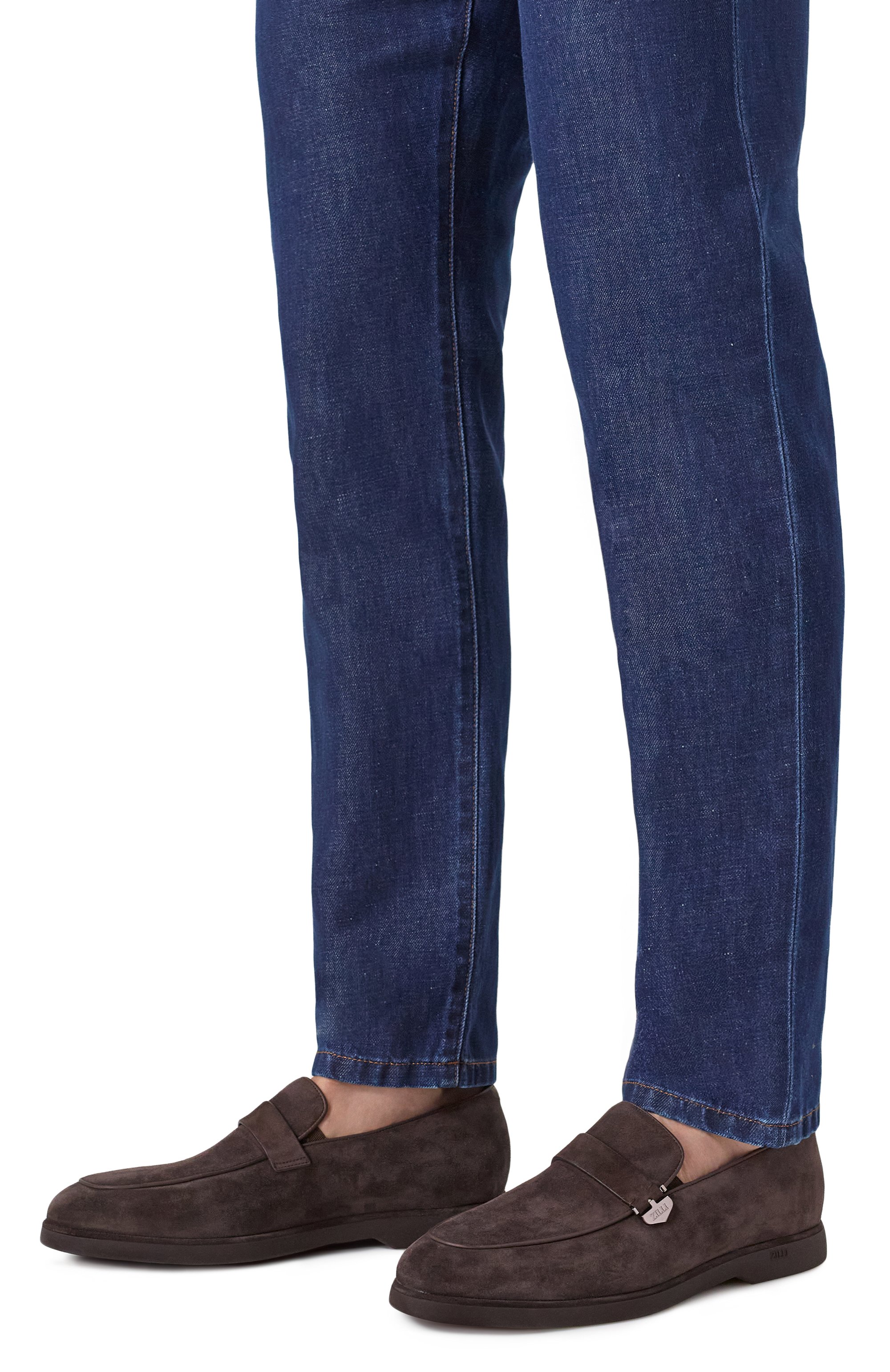 Замшевые лоферы ZILLI темно-коричневого цвета по цене 156000 руб., арт. H0148AM1104VZTP04, фото 3 Замшевые лоферы ZILLI, арт. H0148AM1104VZTP04, фото 3