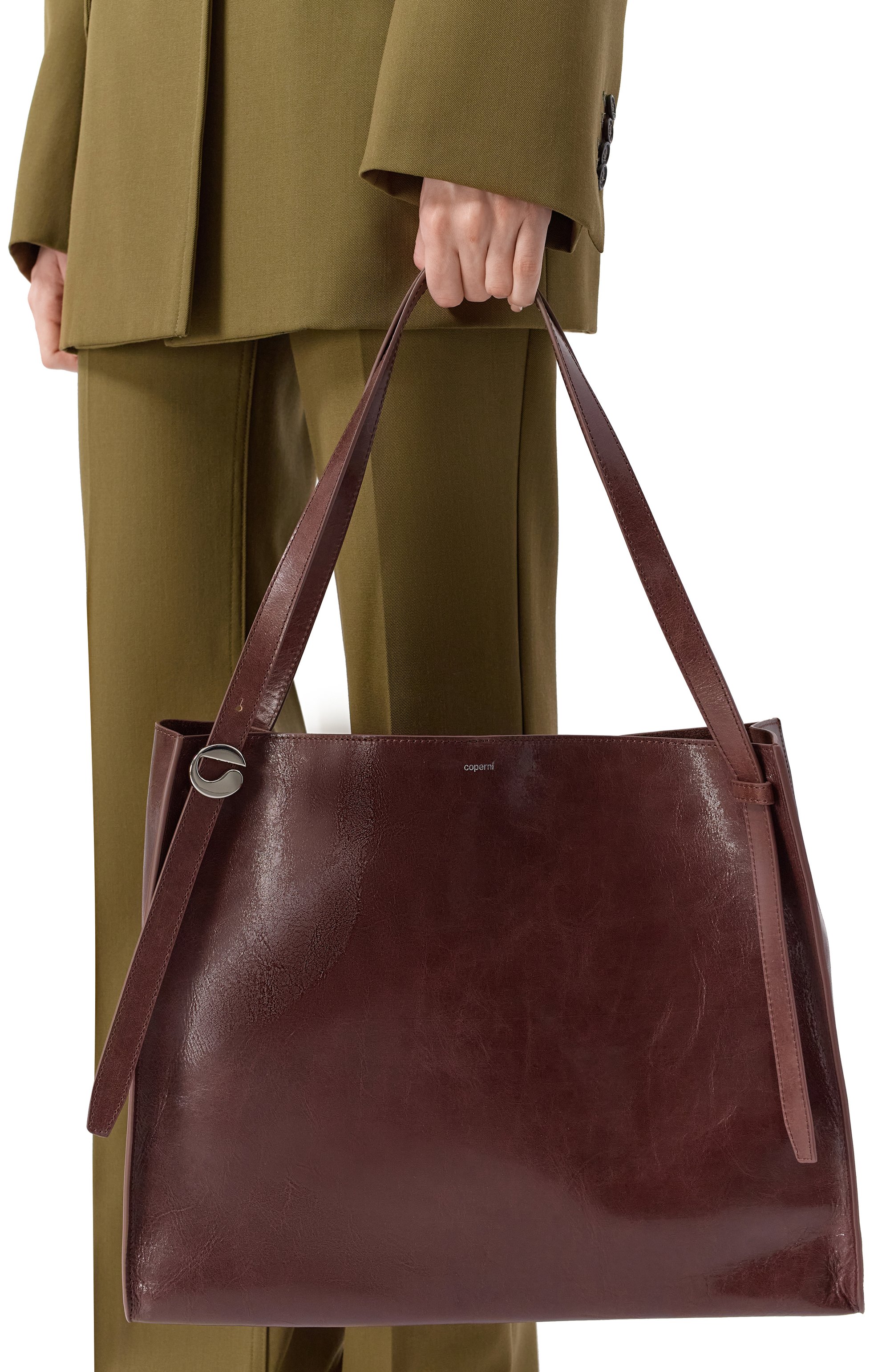 Сумка belt tote COPERNI коричневого цвета по цене 98350 руб., арт. C0PBA77F6064, фото 2 Сумка belt tote COPERNI, арт. C0PBA77F6064, фото 2