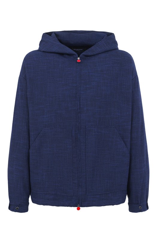 Куртка из шерсти и шелка Kiton UMC015K0629G03 Синий UMC015K0629G03