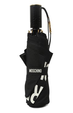 Женский складной зонт MOSCHINO черного цвета, арт. 8592 0PENCL0SE | Фото 4 (Материал: Текстиль, Синтетический материал, Металл; Материал сплава: Проставлено; Нос: Не проставлено)