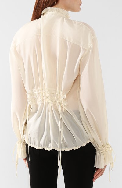 Блузка DSQUARED2 белого цвета по цене 53100 руб., арт. S72NC0808/S49801, фото 4 Блузка DSQUARED2, арт. S72NC0808/S49801, фото 4