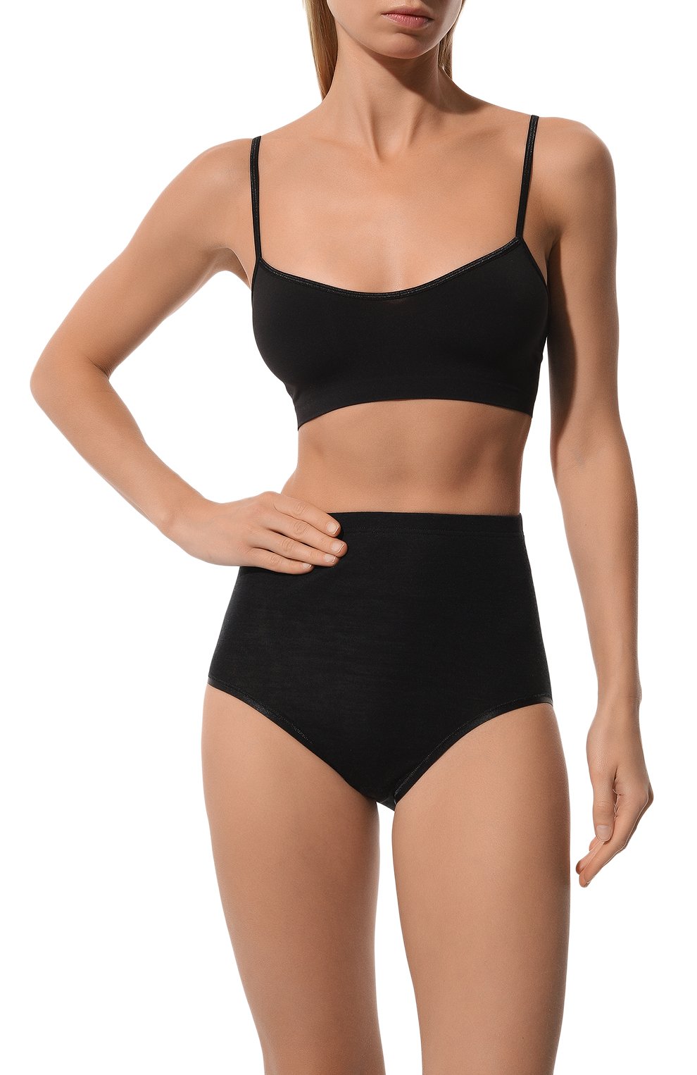 Трусы-шорты из шерсти и шелка HANRO черного цвета по цене 8790 руб., арт. 071420, фото 2 Трусы-шорты из шерсти и шелка HANRO, арт. 071420, фото 2