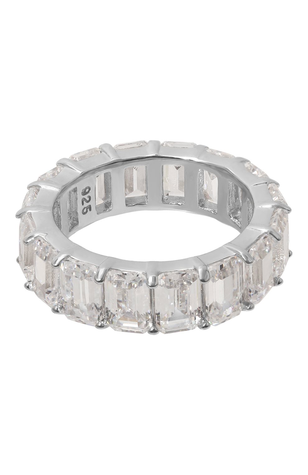 Кольцо crystal baguette BLUEJAY серебряного цвета по цене 9240 руб., арт. BRI-CB, фото 1 Кольцо crystal baguette BLUEJAY, арт. BRI-CB, фото 1