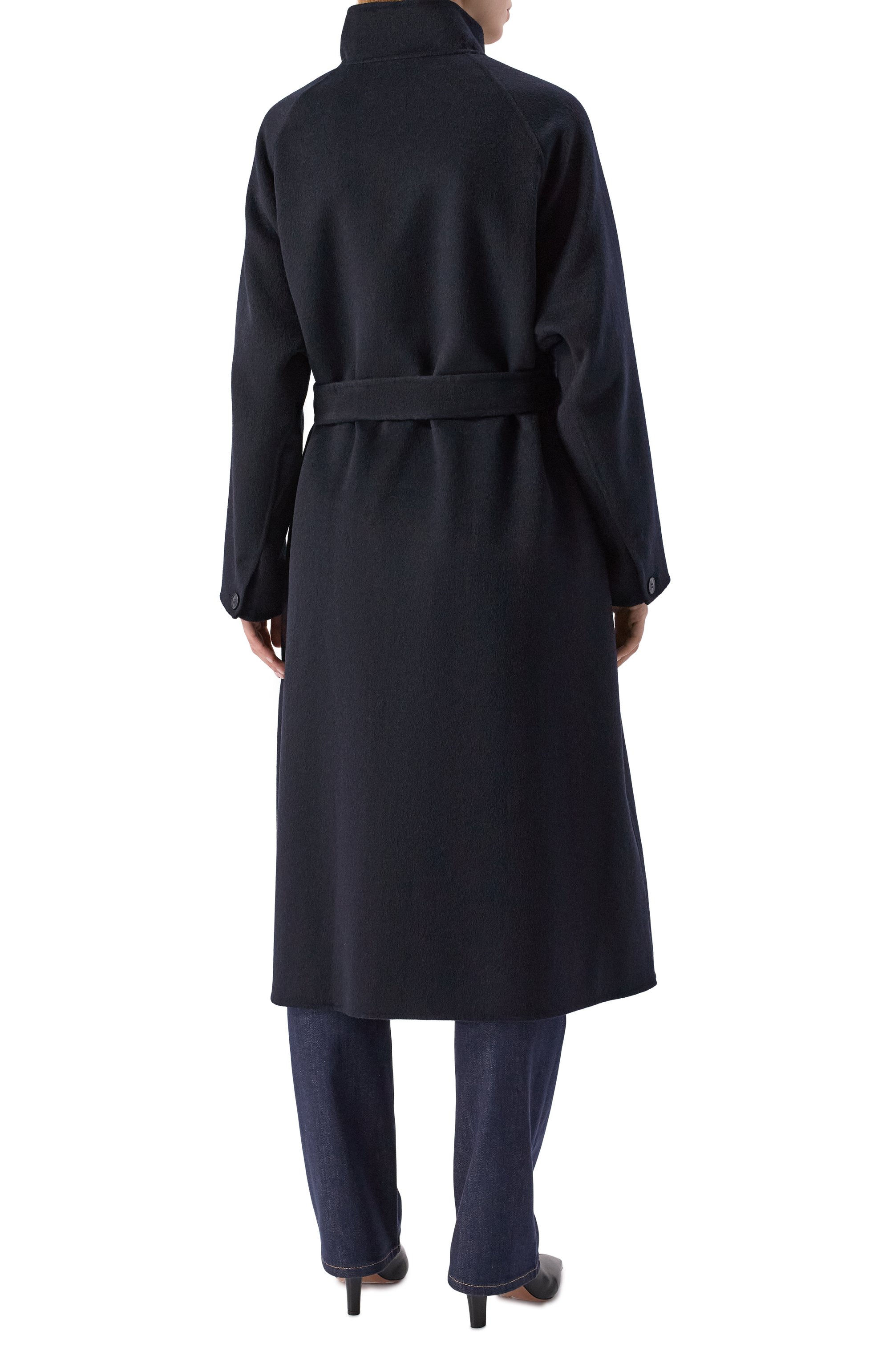 Пальто EMPORIO ARMANI темно-синего цвета по цене 106500 руб., арт. EW001301/AF14263, фото 4 Пальто EMPORIO ARMANI, арт. EW001301/AF14263, фото 4