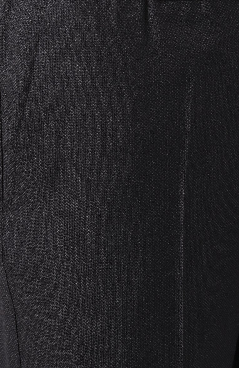 Мужские шерстяные брюки CORNELIANI темно-серого цвета, арт. 254L25-2517281 | Фото 6 (Материал сплава: Проставлено; Материал внешний: Шерсть; Длина (брюки, джинсы): Стандартные; Драгоценные камни: Проставлено; Стили: Кэжуэл; Случай: Повседневный)