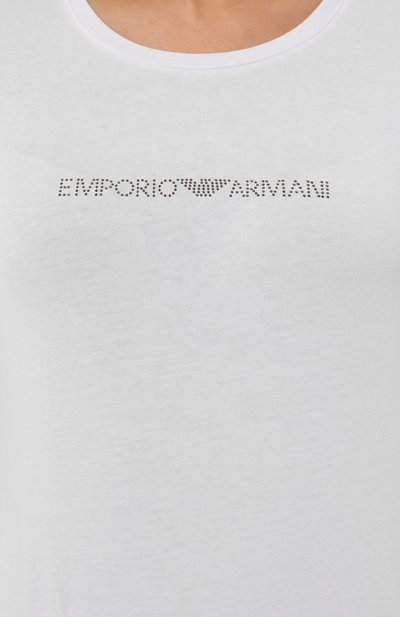 Хлопковый лонгслив EMPORIO ARMANI белого цвета по цене 7875 руб., арт. 163229/4F223, фото 5 Хлопковый лонгслив EMPORIO ARMANI, арт. 163229/4F223, фото 5