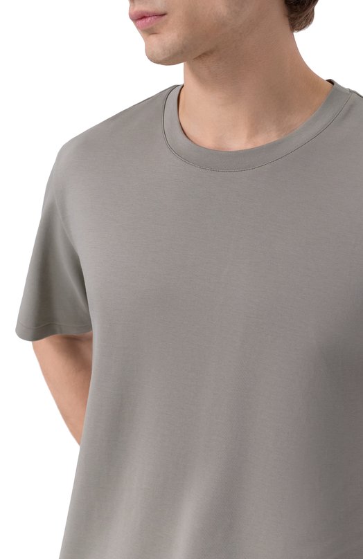 Хлопковая футболка Attachment AJ52-090 Хаки  AJ52-090 Фото 5