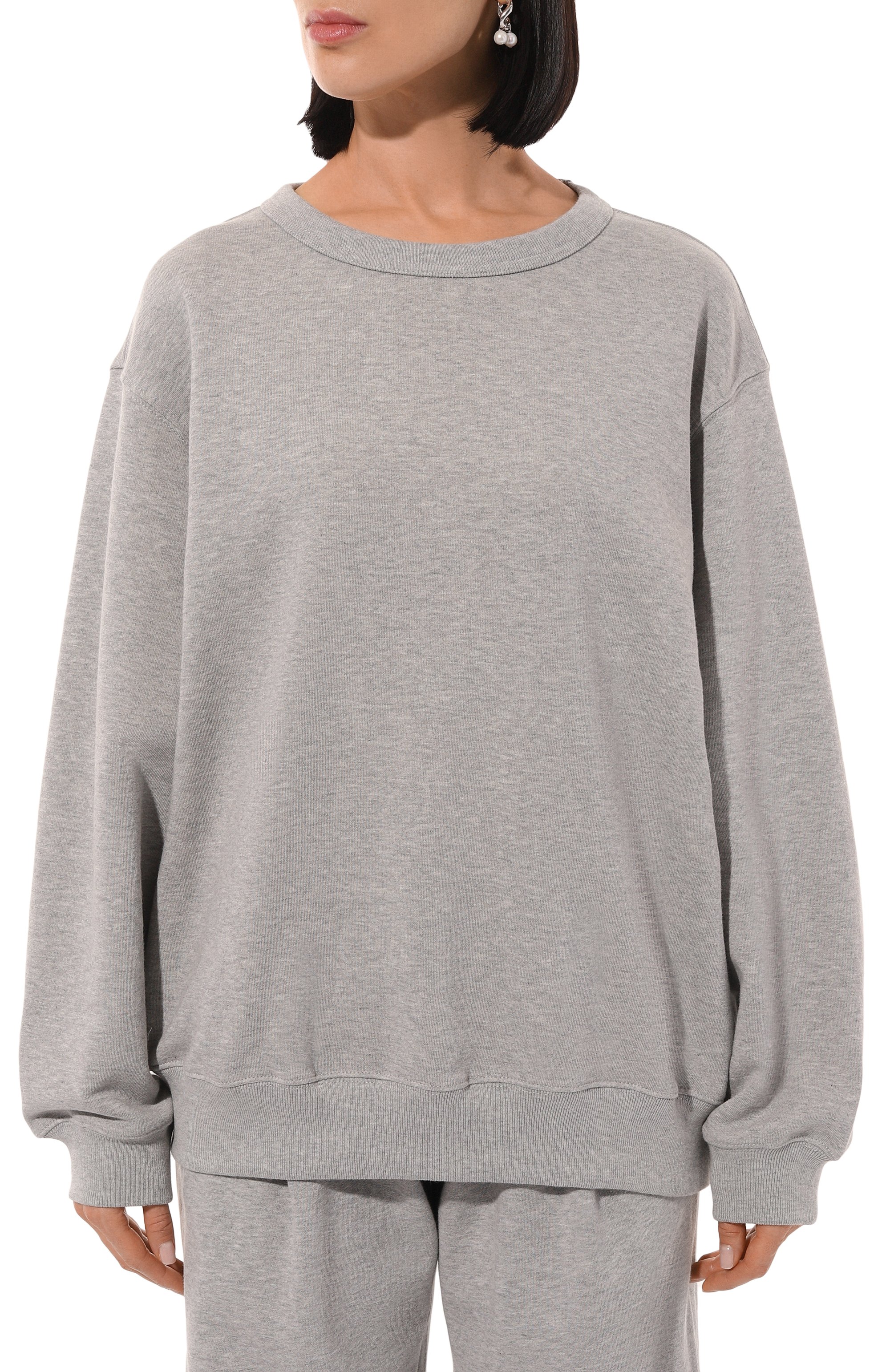 Хлопковый свитшот DRIES VAN NOTEN серого цвета по цене 41450 руб., арт. 242-011149-9610, фото 3 Хлопковый свитшот DRIES VAN NOTEN, арт. 242-011149-9610, фото 3