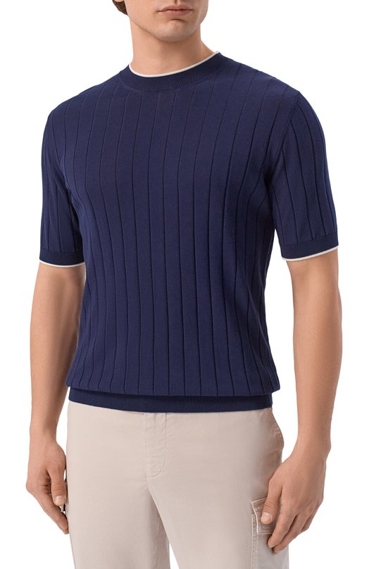 Хлопковый джемпер Andrea Campagna M5426-8035 Синий  M5426-8035 Фото 3