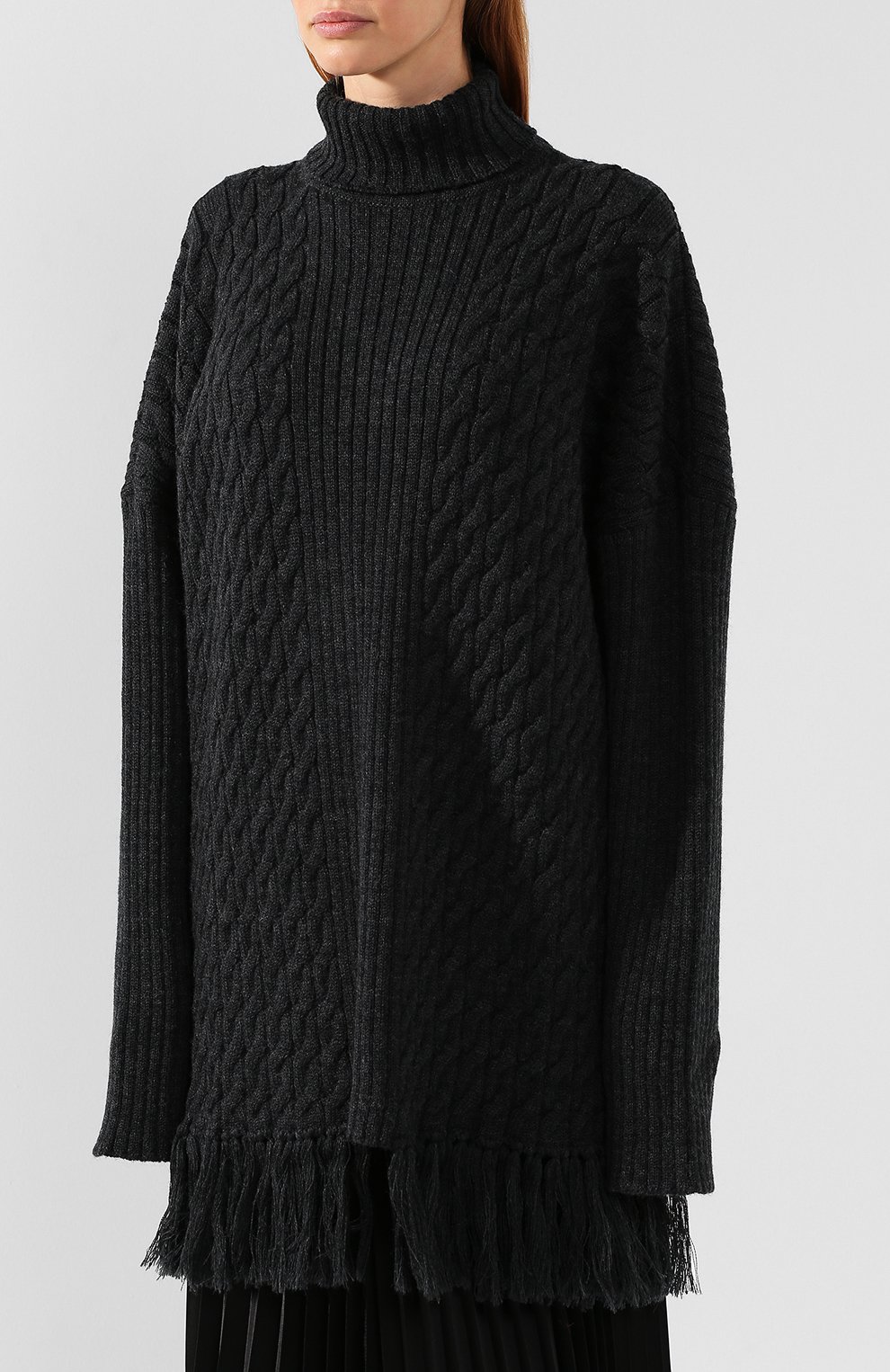 Шерстяной свитер VETEMENTS серого цвета по цене 73950 руб., арт. UAH20KN610/W, фото 3 Шерстяной свитер VETEMENTS, арт. UAH20KN610/W, фото 3