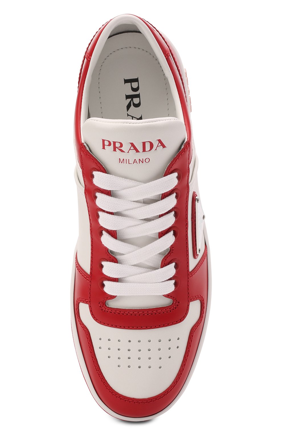 Кожаные кеды PRADA, арт. 1E792M-3LKG-F0O3N-030, фото 4