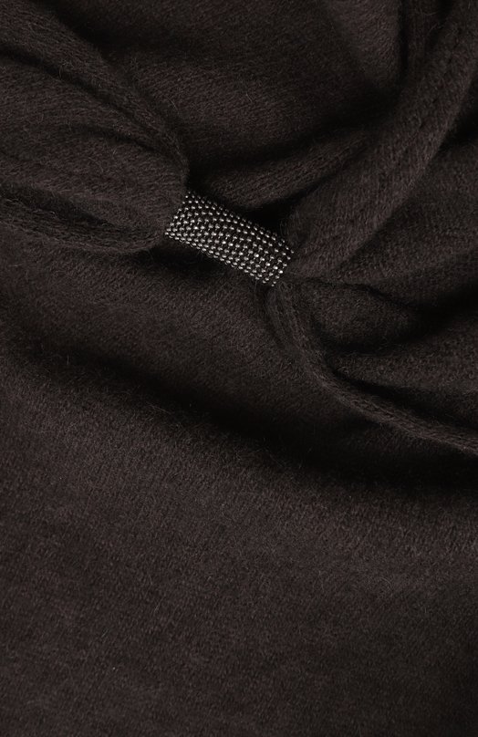 Кашемировый шарф Brunello Cucinelli MSCDFSW03P Коричневый  MSCDFSW03P Фото 4