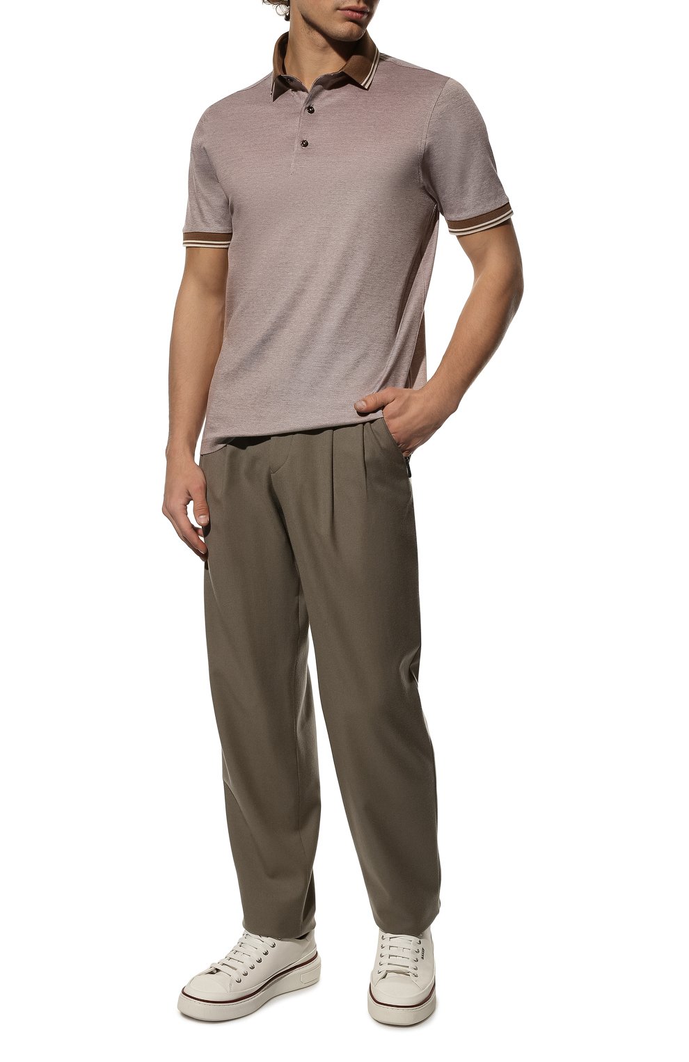 Хлопковое поло GRAN SASSO коричневого цвета по цене 18450 руб., арт. 60144/72721, фото 2 Хлопковое поло GRAN SASSO, арт. 60144/72721, фото 2