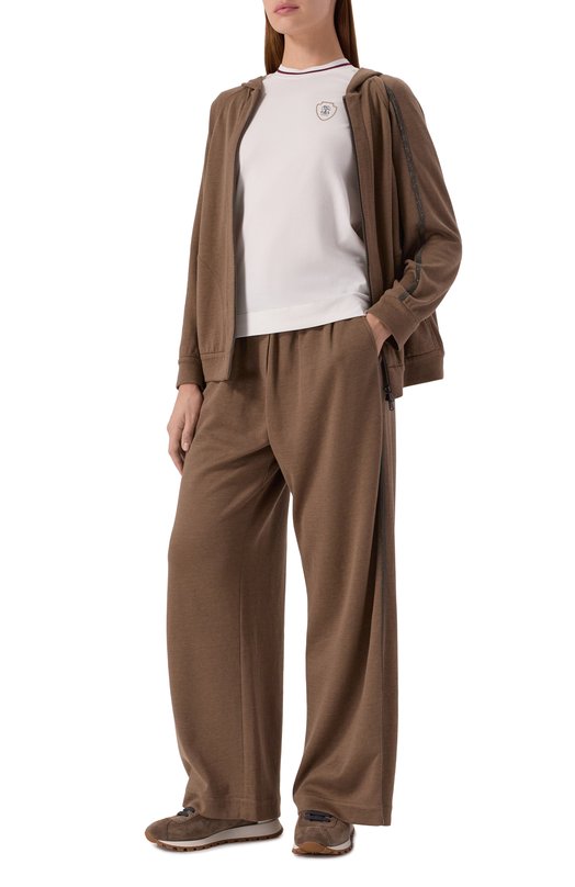 Хлопковая футболка Brunello Cucinelli M0T81VD110 Белый  M0T81VD110 Фото 2