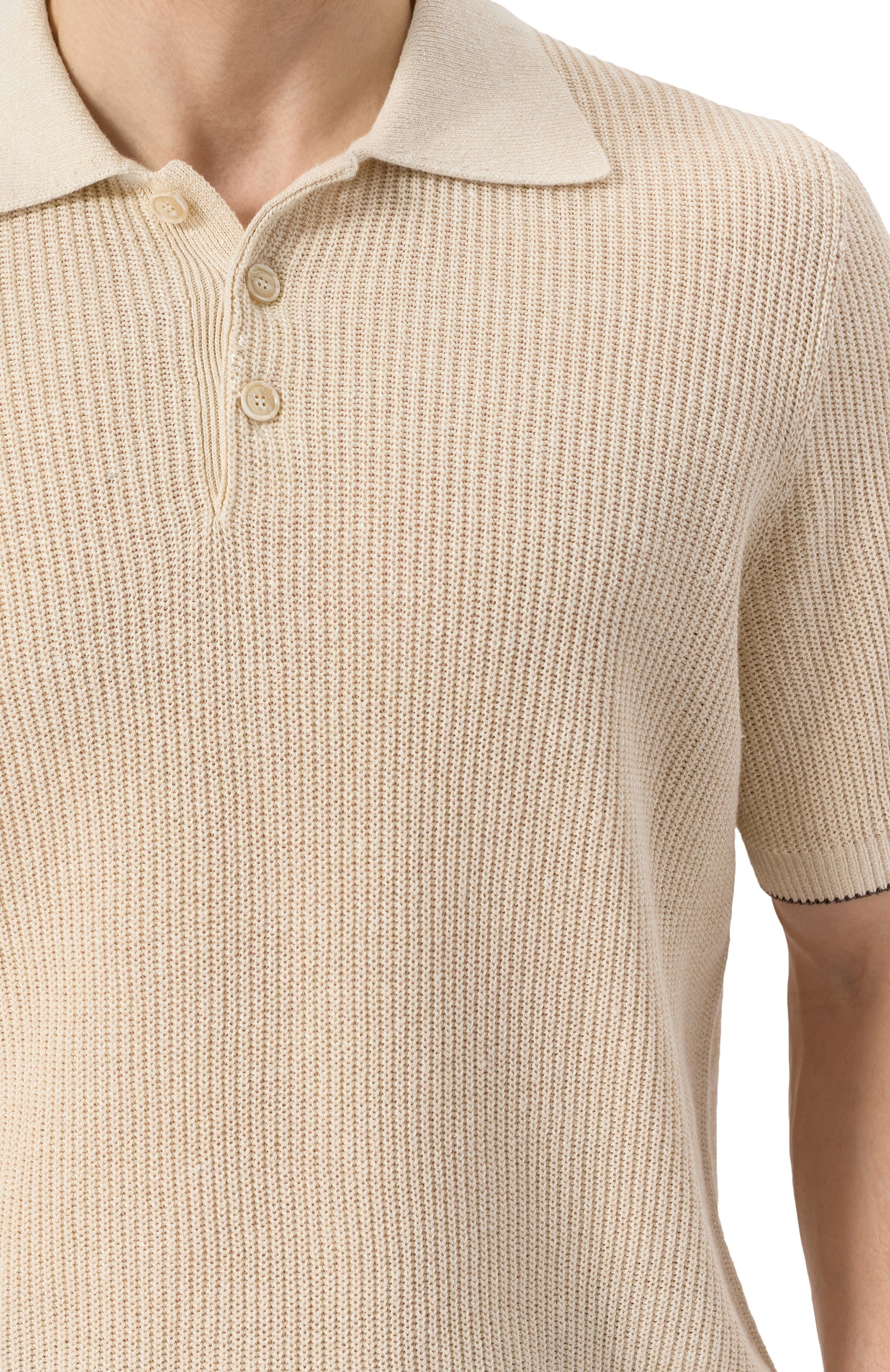 Поло изо льна и хлопка BRUNELLO CUCINELLI, арт. M2L707715, фото 5