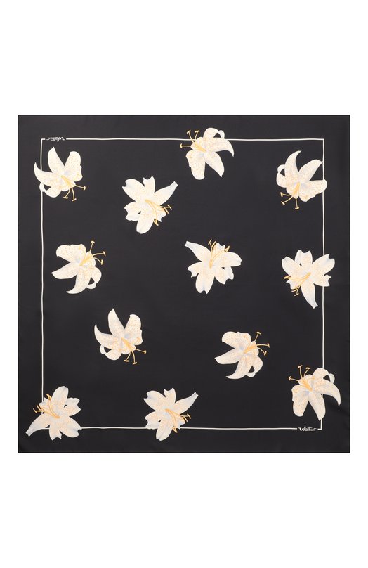 Шелковый платок Valentino 8W2EI114/UKN Чёрный  8W2EI114/UKN Фото 4