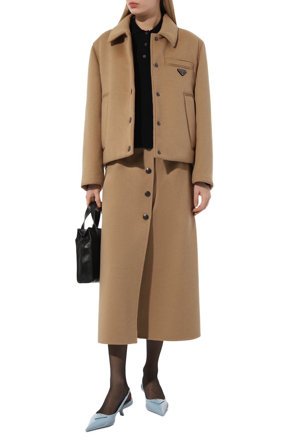 Шерстяная юбка PRADA, арт. P157S-1CRU-F0040-202, фото 2