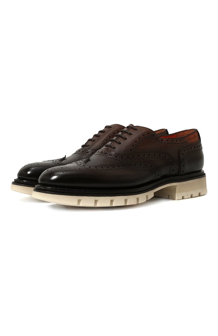 Кожаные оксф�орды SANTONI, арт. MCCG17934UW1BVRTT50, фото 1