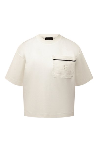 Женская хлопковая футболка GIORGIO ARMANI, арт. 3LAM60/AJVIZ