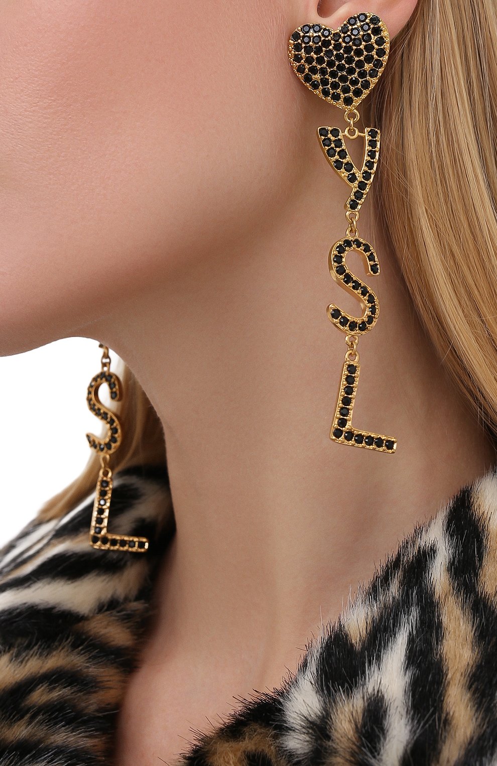 Серьги-клипсы heart SAINT LAURENT, арт. 584228/Y1526, фото 2